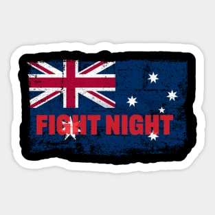 Australian Flag Fight Night Fans Sticker